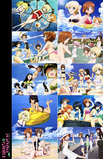 Lithographies forme Cartes Postales GIRLS und PANZER